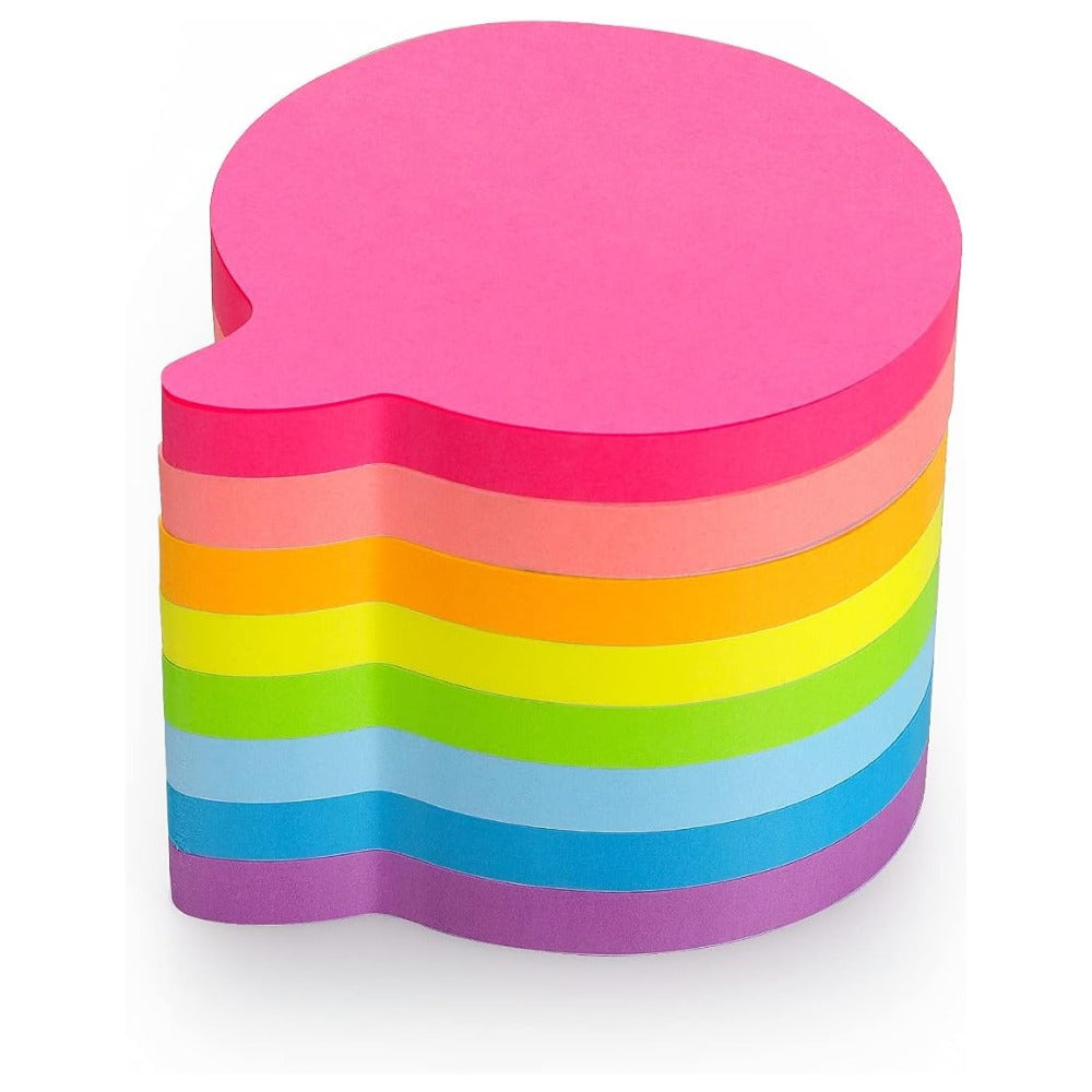SIMONA Bubble Shape Sticky Notes – 8 Bright Colors, 600 Sheets