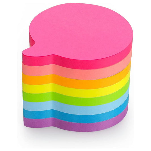 SIMONA Bubble Shape Sticky Notes – 8 Bright Colors, 600 Sheets