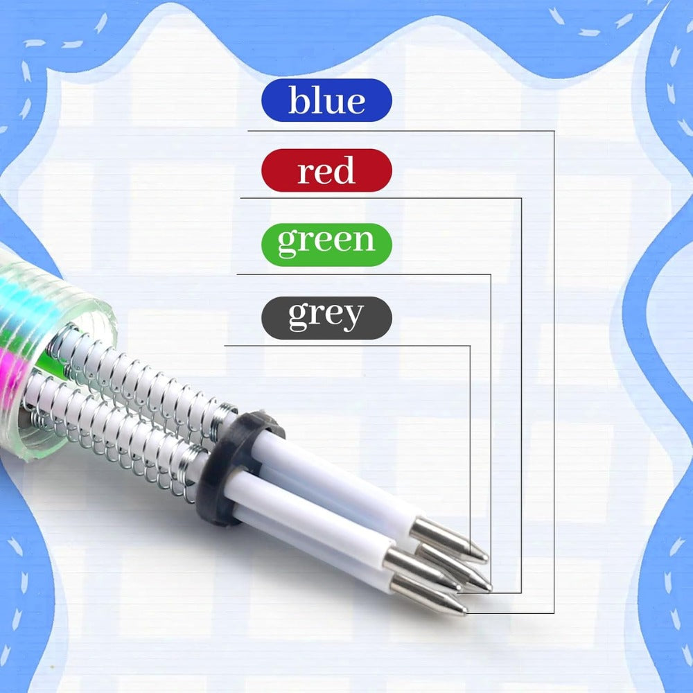 CZWZ 24Pcs Mini Multicolor 4-in-1 Cute Pens – Kawaii Ballpoint Pens Bulk Set