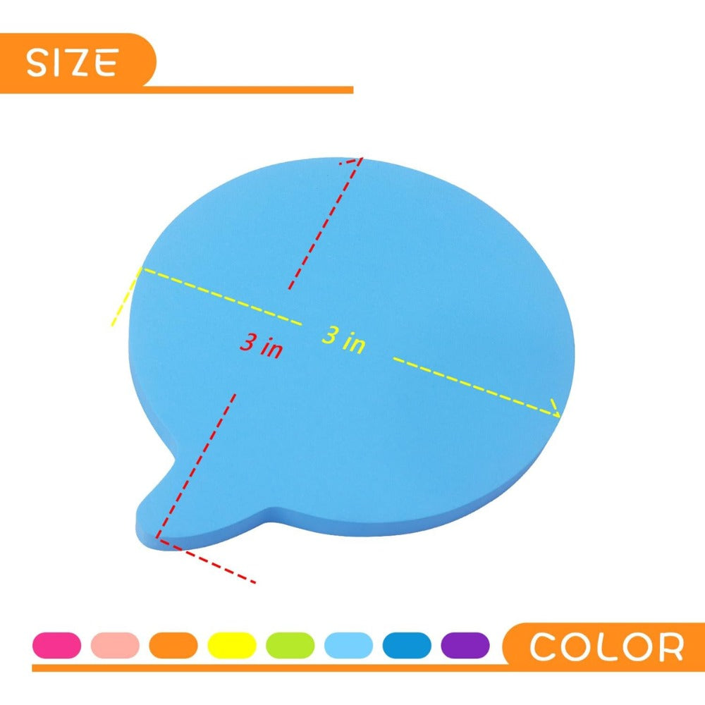 SIMONA Bubble Shape Sticky Notes – 8 Bright Colors, 600 Sheets