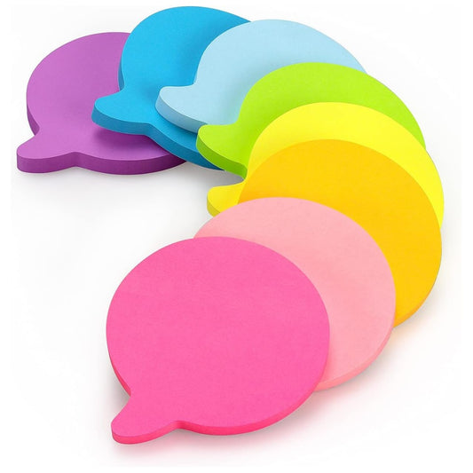 SIMONA Bubble Shape Sticky Notes – 8 Bright Colors, 600 Sheets