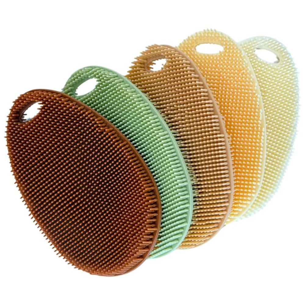 Silicone Dish Scrubber Set of 5 – Reusable Food-Grade Kitchen Sponges